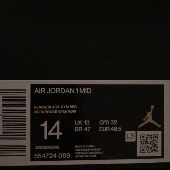 NIKE AIR JORDAN 1 MID ‘CHICAGO BLACK TOE’ SNEAKERS - Picture 15 of 15